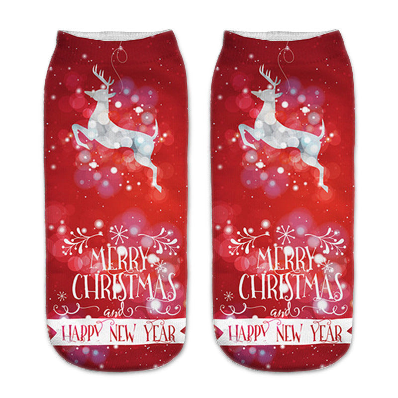 New 3D Printed Christmas Pattern Women&
