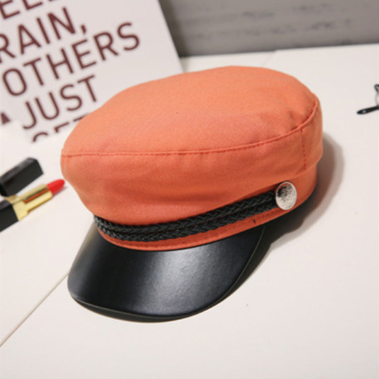 Korean Version Of Woolen Beret Retro Flat Navy Hat Cap Limorista