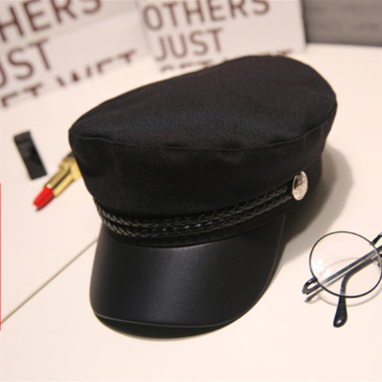 Korean Version Of Woolen Beret Retro Flat Navy Hat Cap Limorista