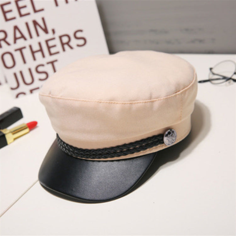 Korean Version Of Woolen Beret Retro Flat Navy Hat Cap Limorista