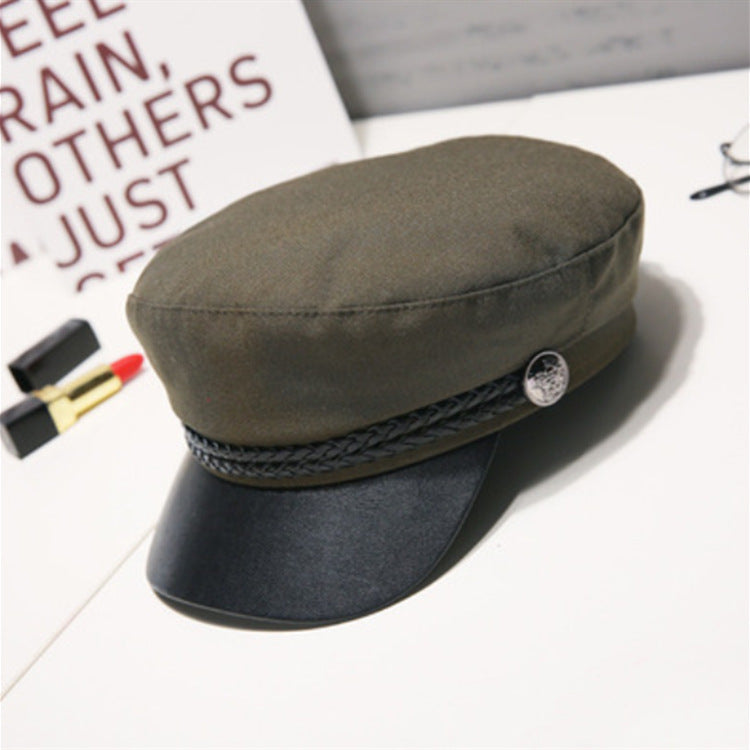 Korean Version Of Woolen Beret Retro Flat Navy Hat Cap Limorista