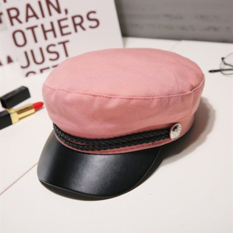 Korean Version Of Woolen Beret Retro Flat Navy Hat Cap Limorista