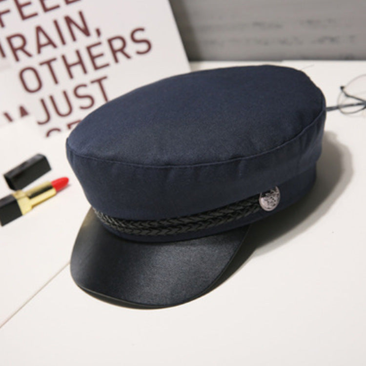Korean Version Of Woolen Beret Retro Flat Navy Hat Cap Limorista