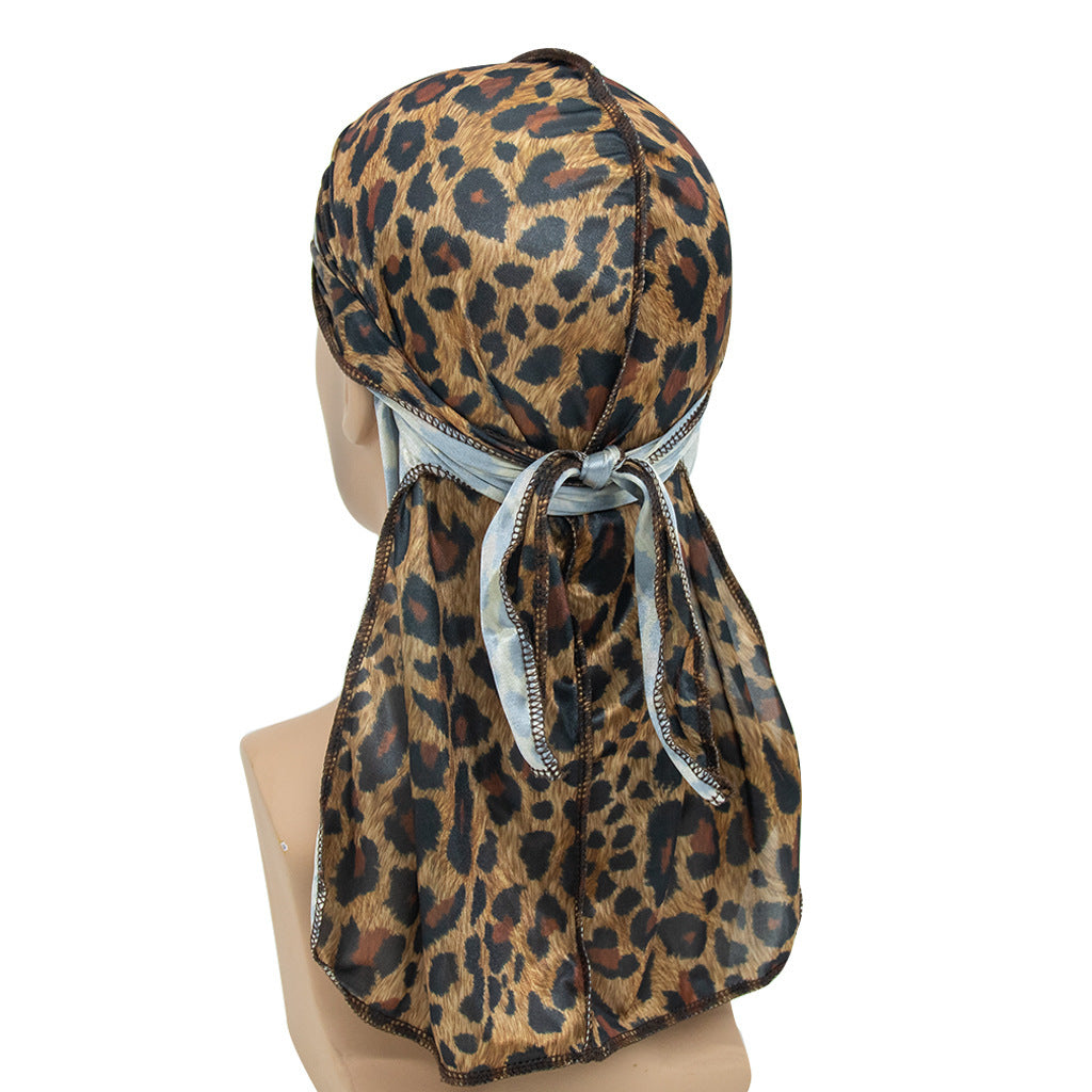 Velvet Leopard Long Tail Pirate Hat Limorista