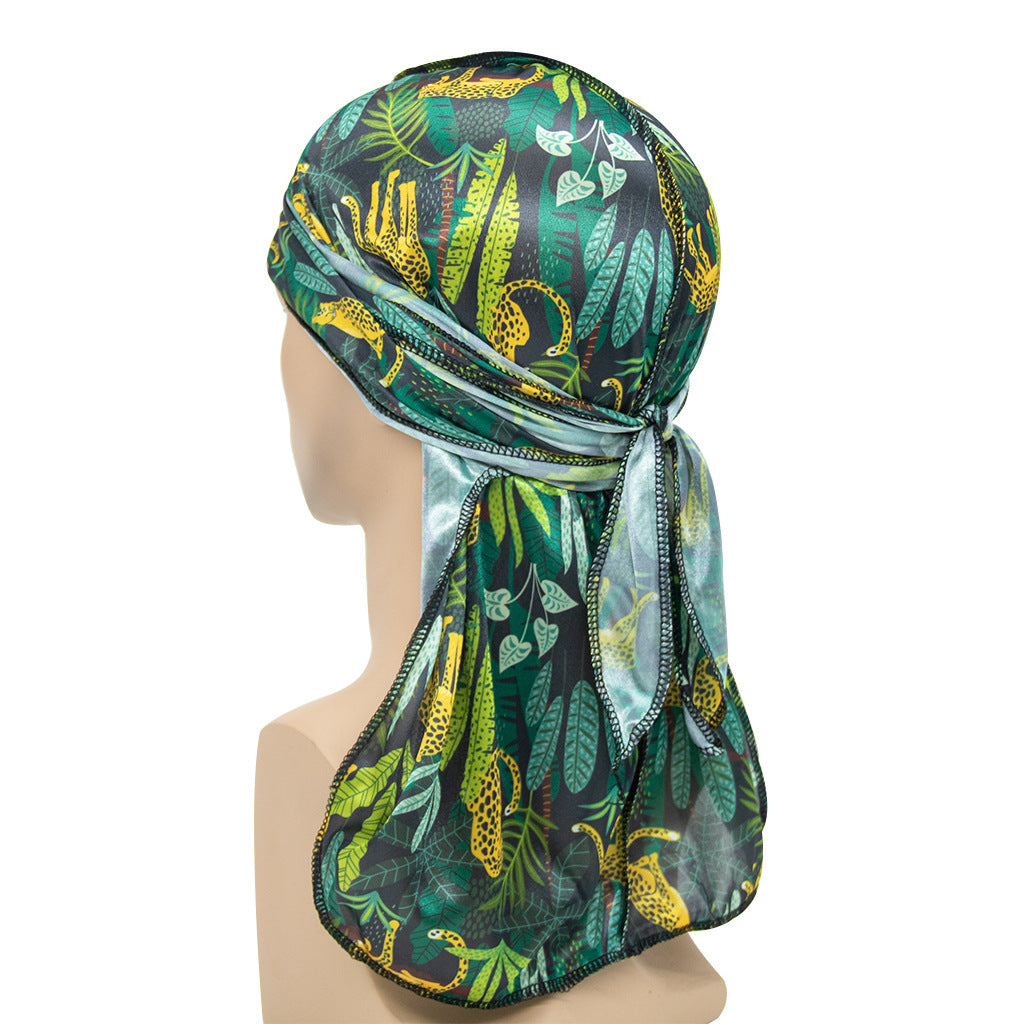 Velvet Leopard Long Tail Pirate Hat Limorista