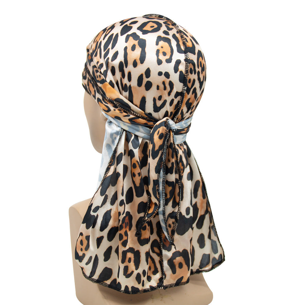 Velvet Leopard Long Tail Pirate Hat Limorista