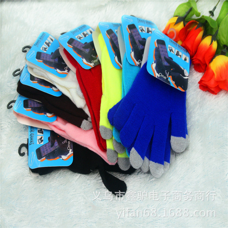 Touch screen gloves warm knit wool touch screen gloves winter touch gloves Limorista