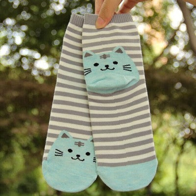 Striped Cat Socks Limorista