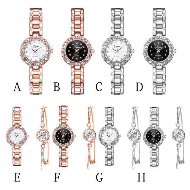 Watches-Set Bangle Clock Bracelet Wrist-Watch Quartz Women Fashion Ladies Brand Luxury Limorista