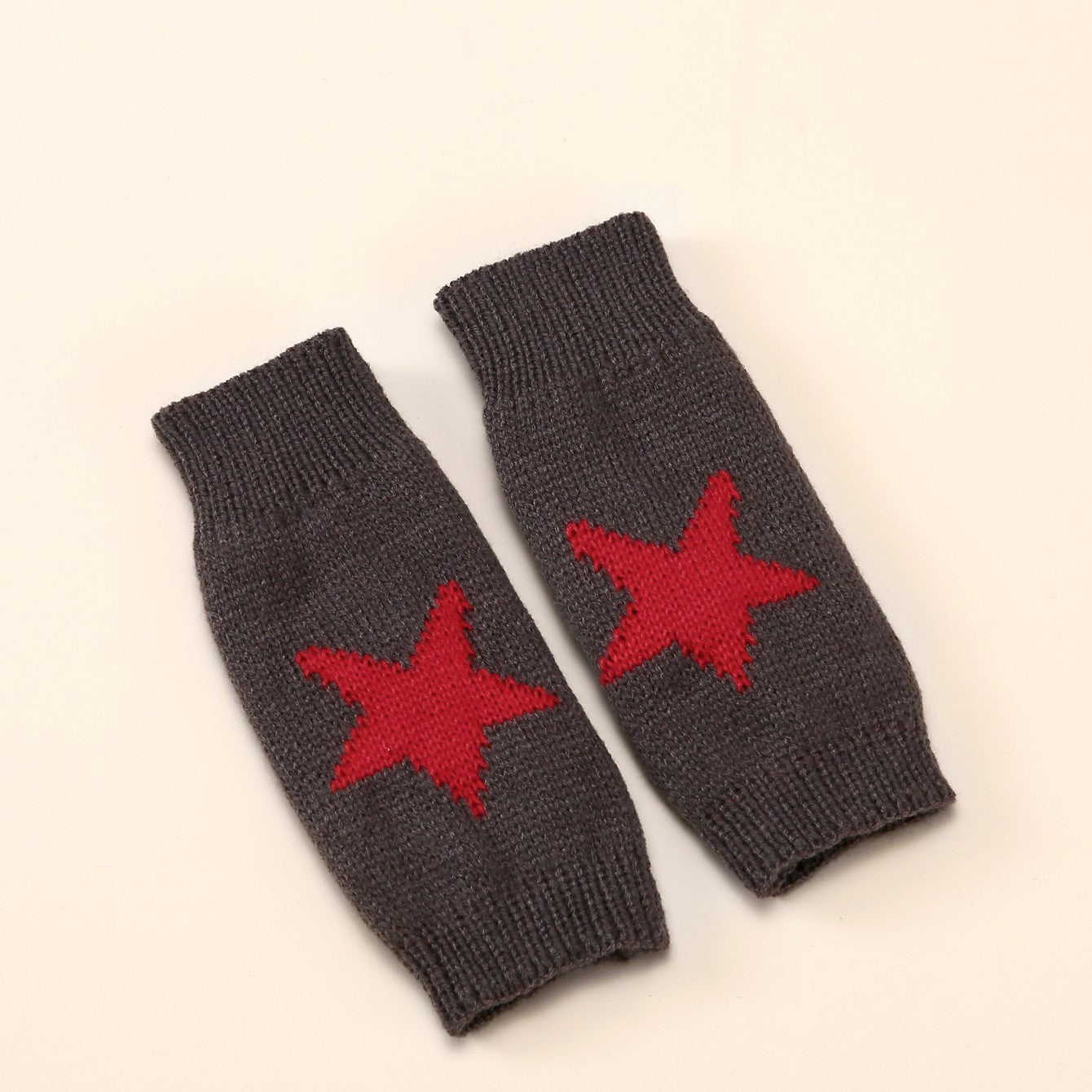 Autumn And Winter Acrylic Wool Five-pointed Star Gloves Warm Oversleeve Limorista