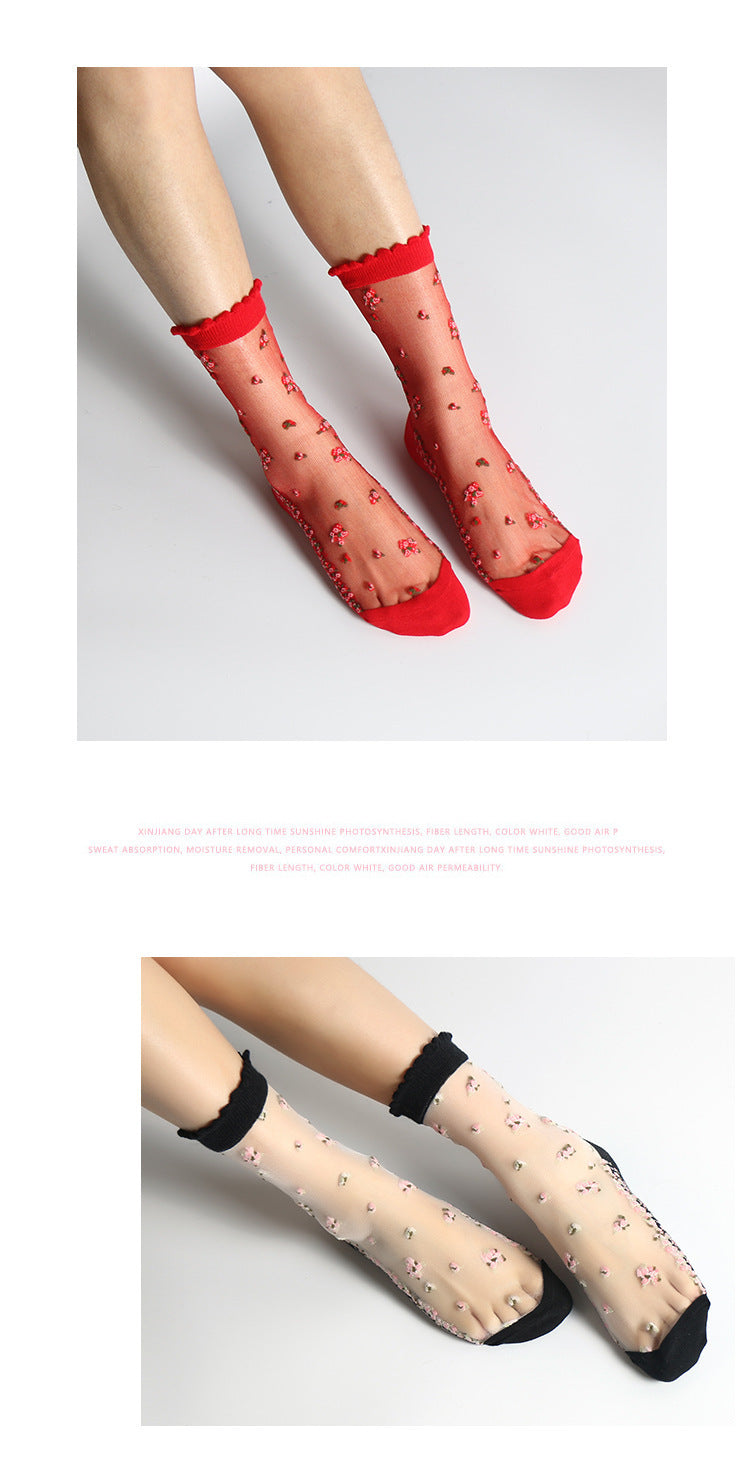 Jacquard crystal socks Limorista