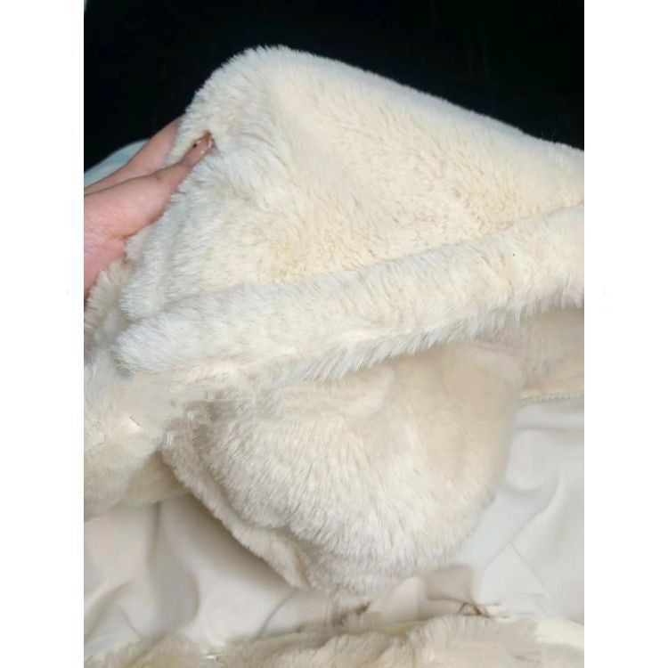 Limorista - Hooded Plush Thickened Coat Women