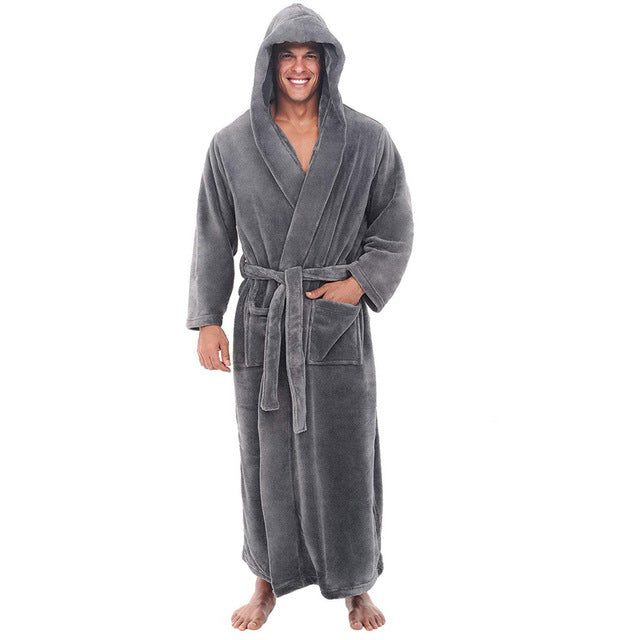 longer bathrobe long-sleeved gown Limorista