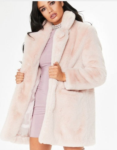 Faux Fur Coat Women Long Sleeve Warm Thick Wave Jackets Plus Size Coat Winter Black Yellow Rose Red Fur Coats Autumn Limorista