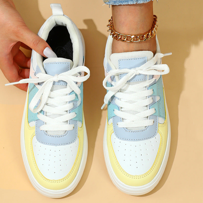 Trendy Fashion Platform Sneakers Soft Bottom Comfortable Lace-up Outdoor Casual Flat Shoes Limorista