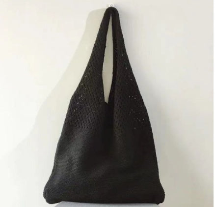 Simple Vintage Cutout Knit Tote Bag Limorista