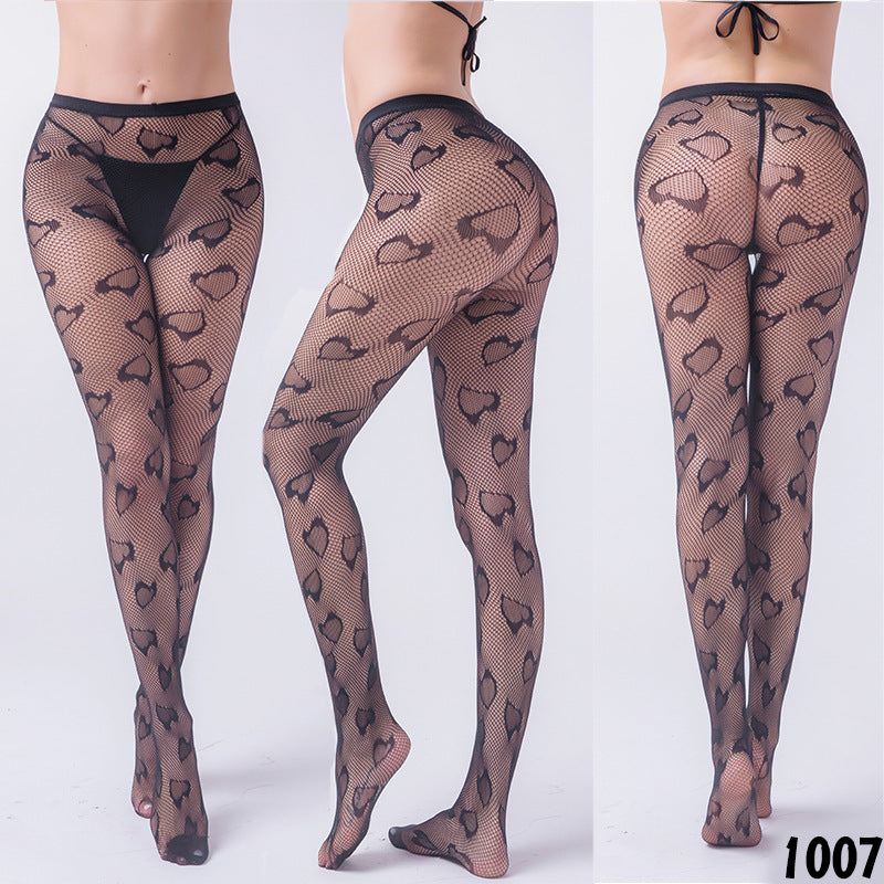 Vintage rose jacquard pantyhose Limorista