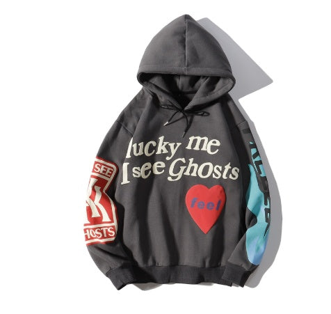 Graffiti alphabet print hoodie sweatshirt Limorista
