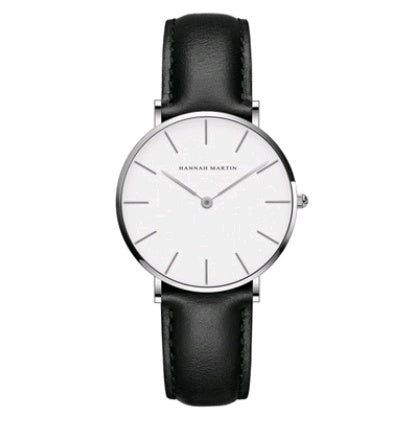 36mm ladies simple watch waterproof Korean white belt student watch Limorista