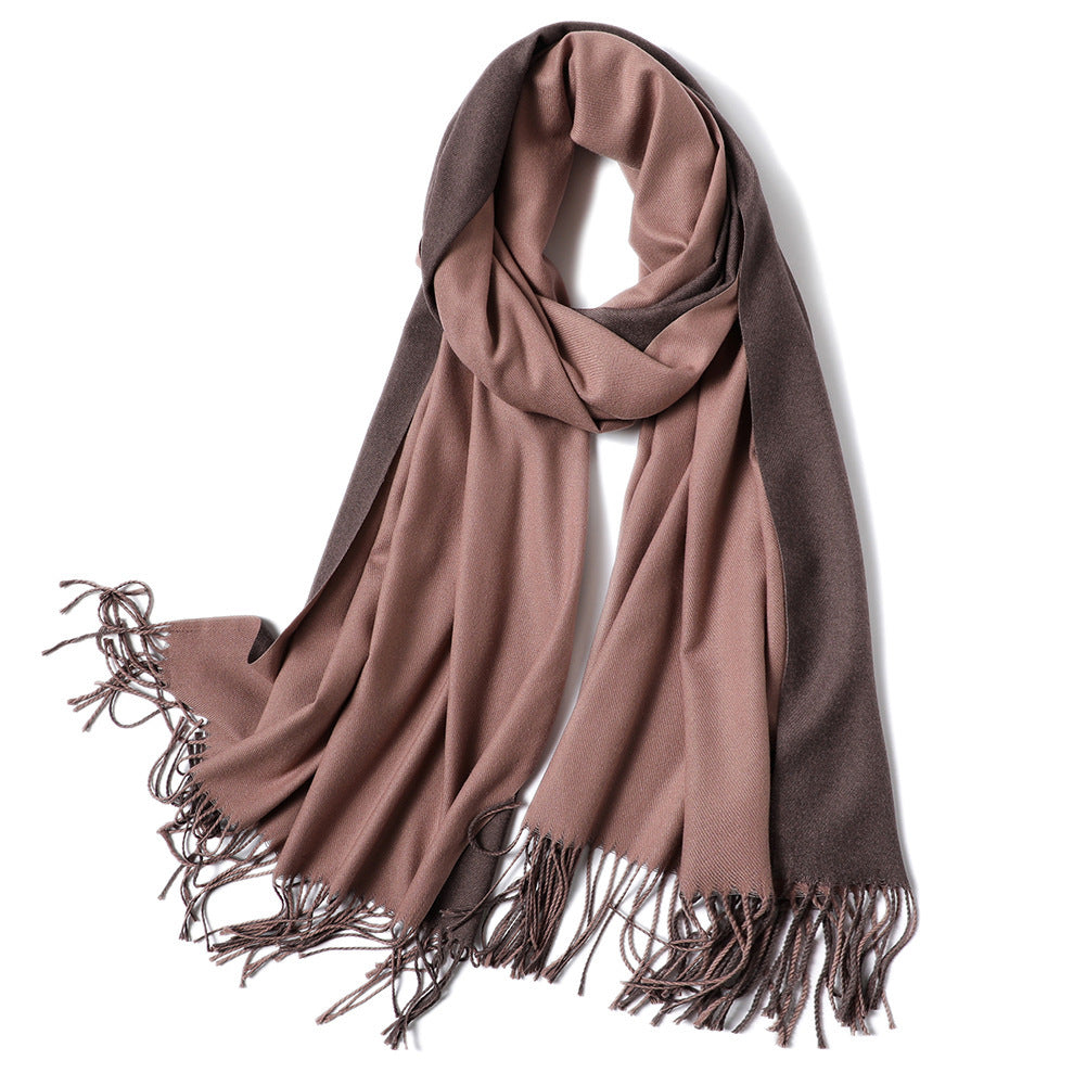 Korean double-sided faux cashmere shawl Limorista