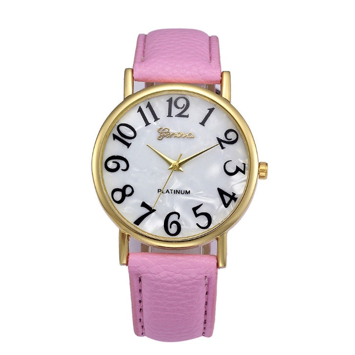 Marble Belt Watch Fashion Geneva Watch Shell Face Casual Watch For Men And Women Limorista