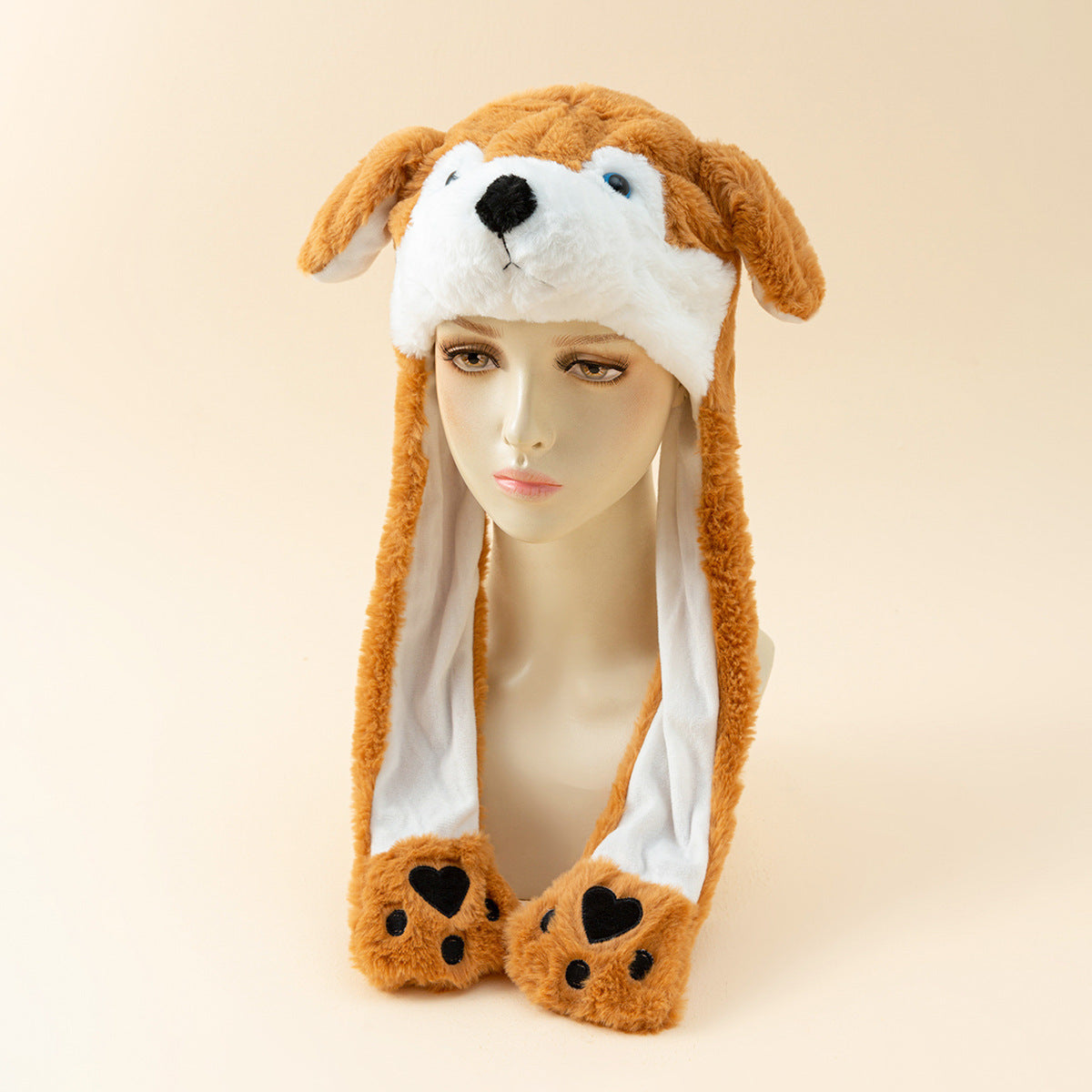Autumn And Winter Cute Animal Plush Moving Ear Hat Limorista