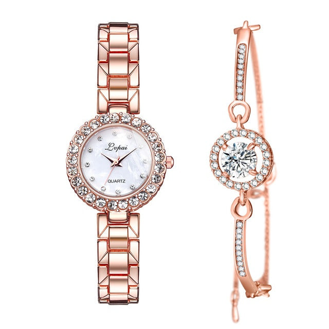 Watches-Set Bangle Clock Bracelet Wrist-Watch Quartz Women Fashion Ladies Brand Luxury Limorista