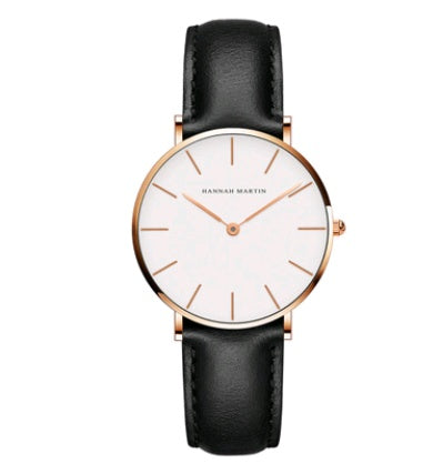 36mm ladies simple watch waterproof Korean white belt student watch Limorista