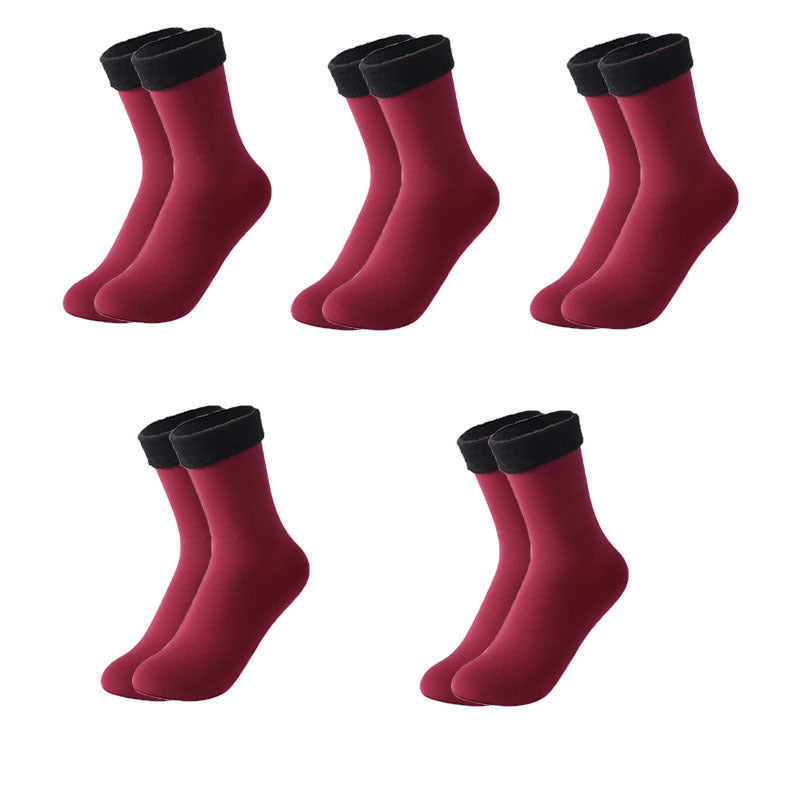 Winter Plush Thickened Mid Height Warm Snow Socks Limorista