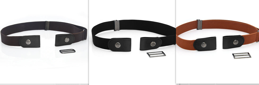 New Slim Elastic Invisible Belt Simple Lazy Belt Fat Elastic Leather Limorista