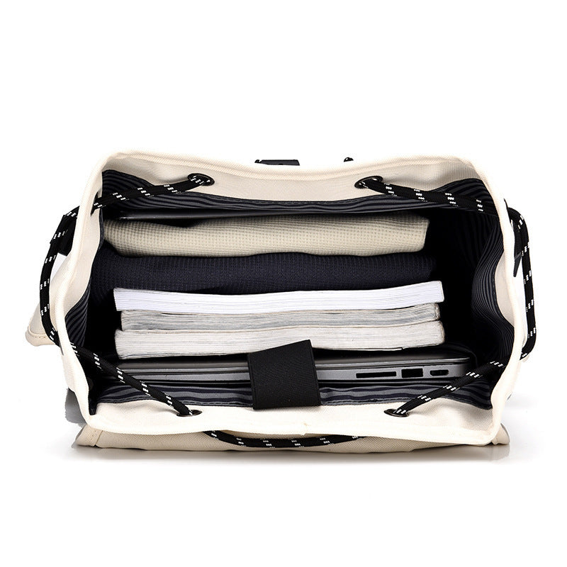 Backpack Casual Simple Solid Color New Large Capacity Limorista