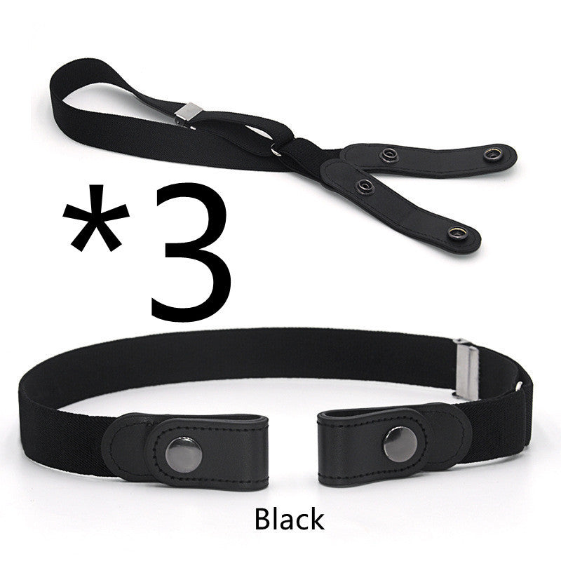 Jeans Belt Seamless Elastic Without Buckle All-match Lazy Belt Limorista