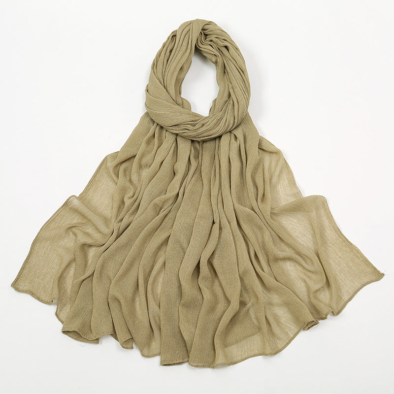 Curling Rayon Wrinkle Scarf Women&