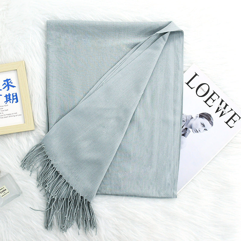 Annual Meeting Warm Cashmere Tassel Scarf Limorista