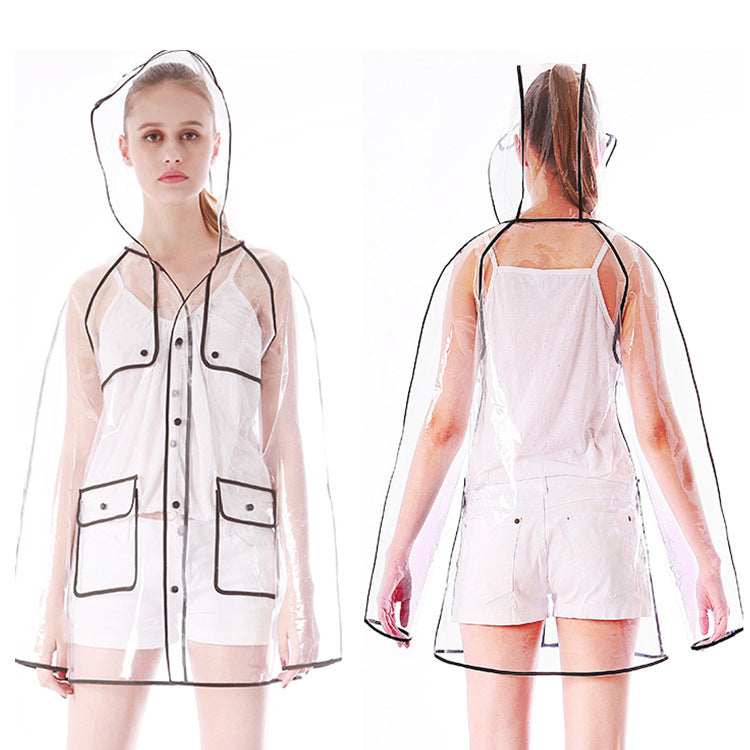 EVA Hiking Waterproof Student Ladies Transparent Raincoat Limorista