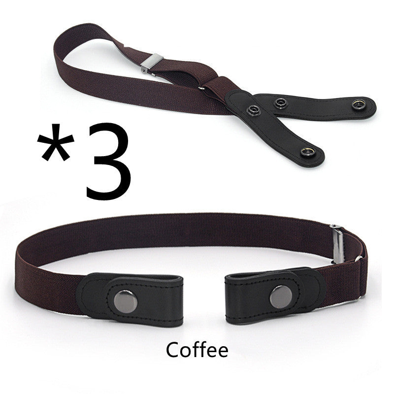 Jeans Belt Seamless Elastic Without Buckle All-match Lazy Belt Limorista