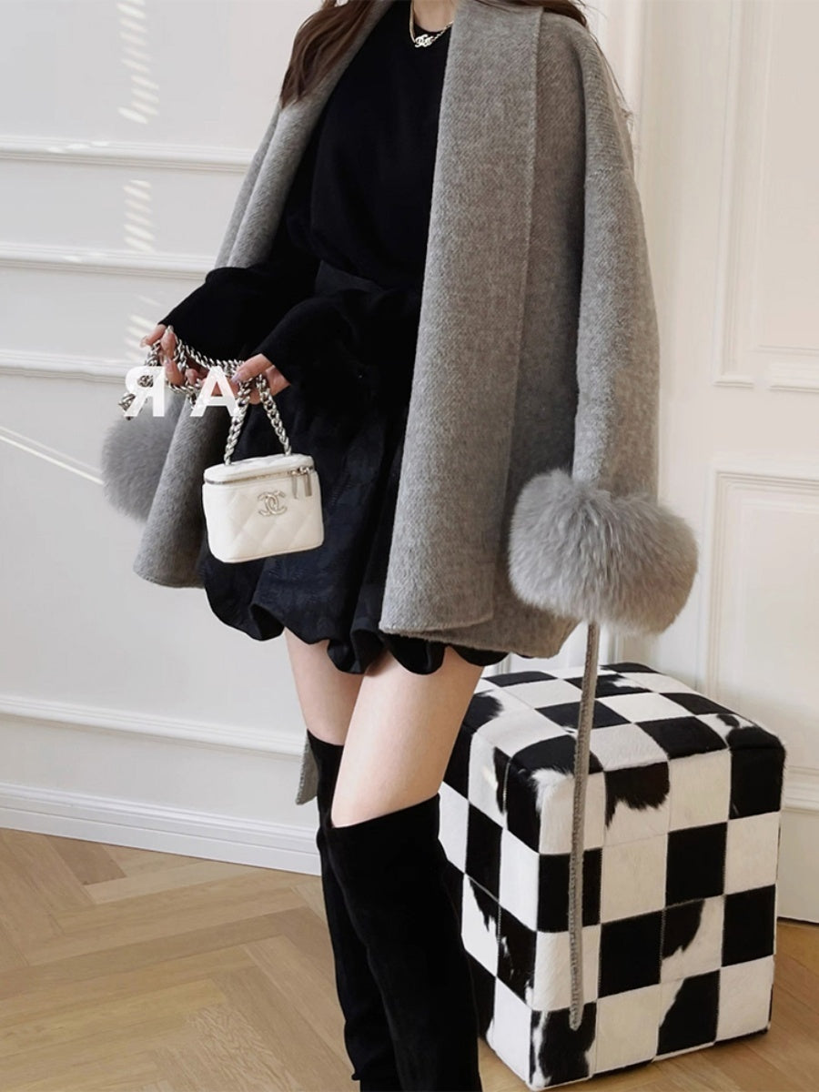 Fox Fur Double-sided Cashmere Coat Limorista