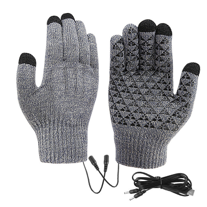 USB Heating Electric Heating Gloves Thermal Thickened Knitting Limorista