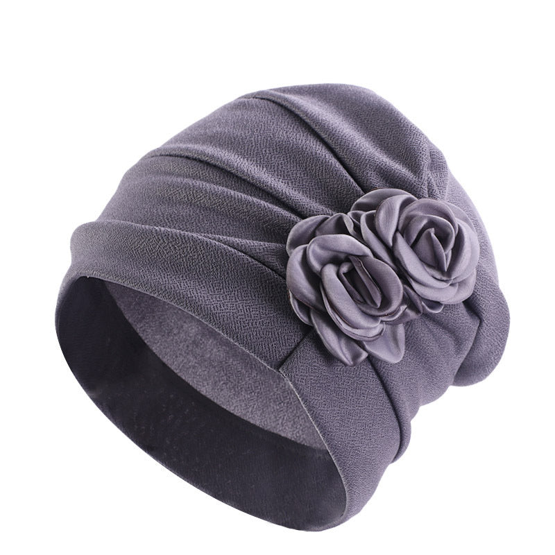 Ethnic Headscarf Chemotherapy Two Flower Headgear Limorista