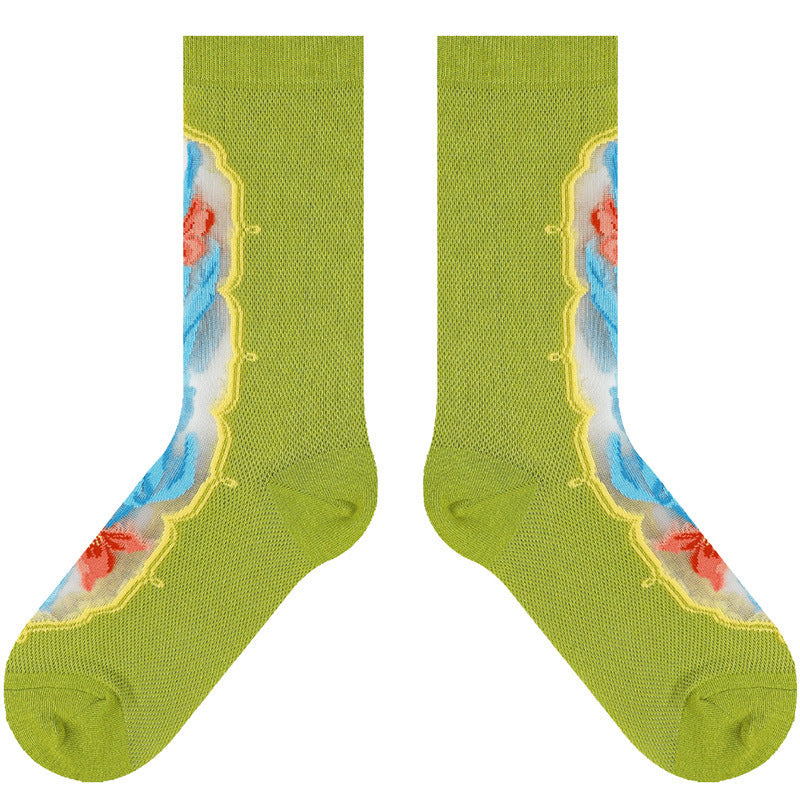 Retro Fashion Patterned Stockings Thin Limorista