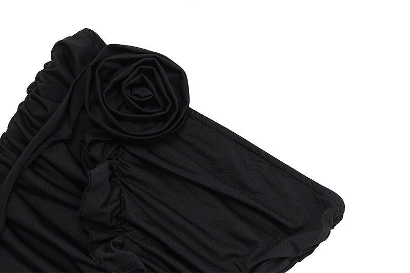 Flower Pleated Scarf Floating Top For Women Limorista