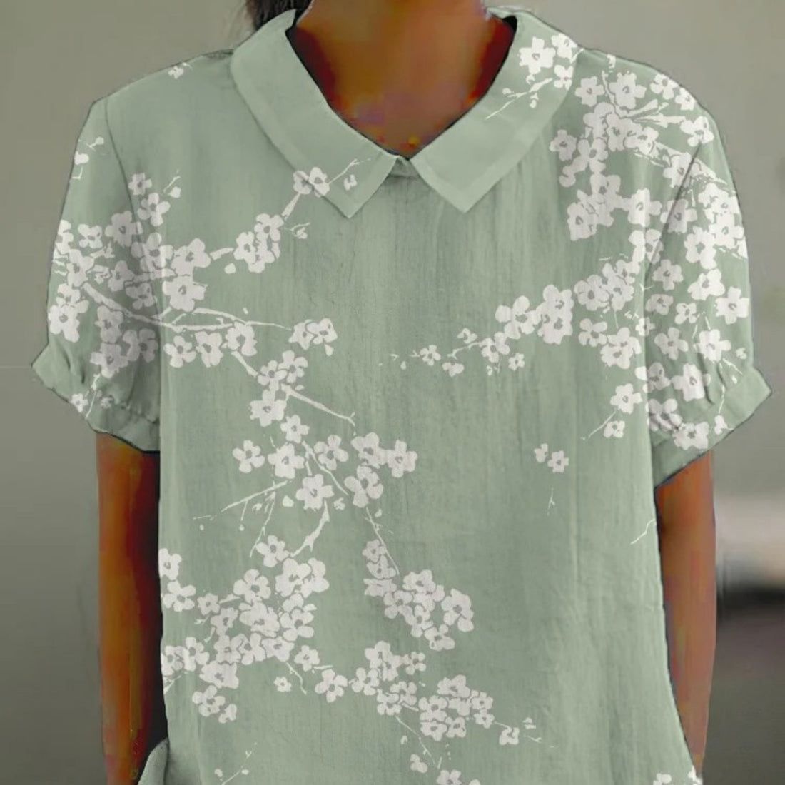 Creative Ocean Retro Floral Cute Short Sleeve Limorista