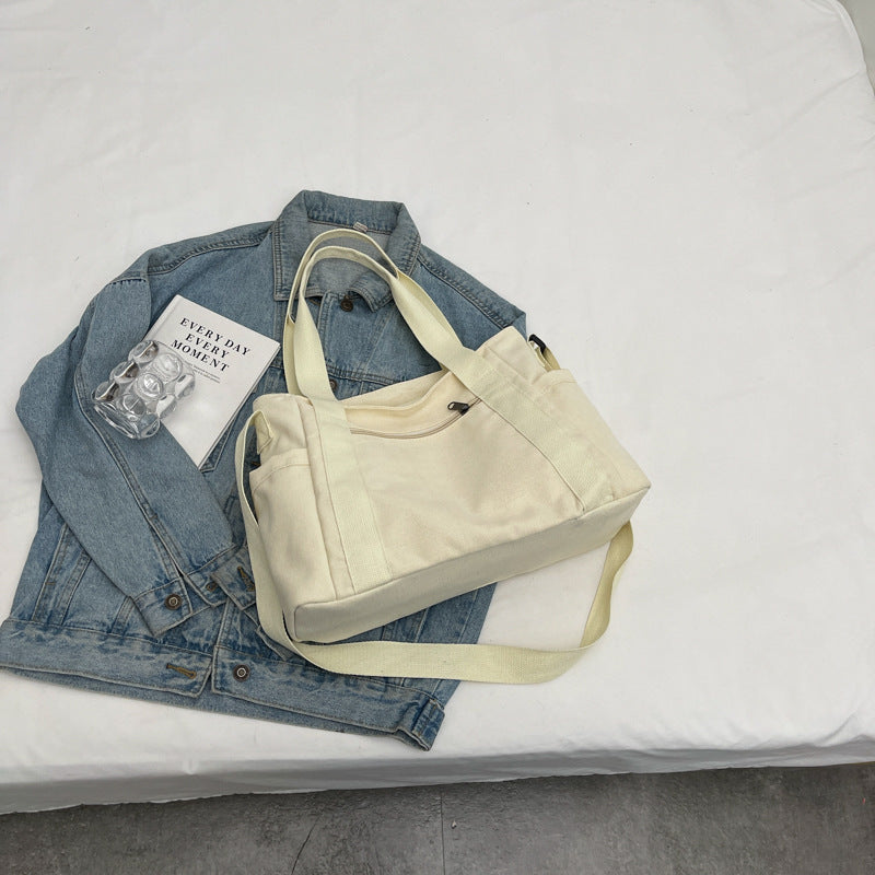 Large Capacity Shoulder Canvas Solid Color Bag For Women Limorista