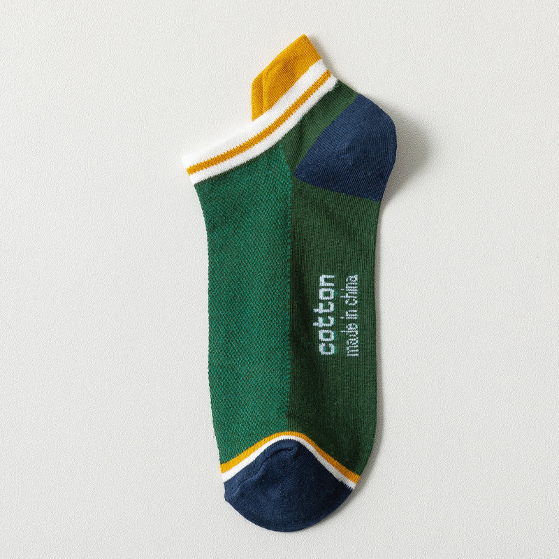 Socks Male Socks Sweat-absorbent Breathable Short Pure Cotton Socks Spring And Summer Thin Low-top Sports Mesh Men&