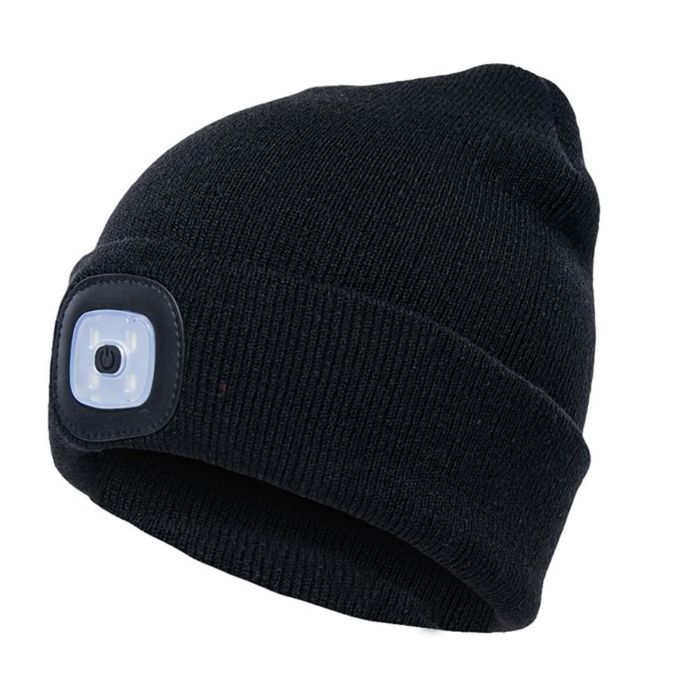 LED Knit Hat Button Cell Type Knitted Hat With Light Glowing Limorista