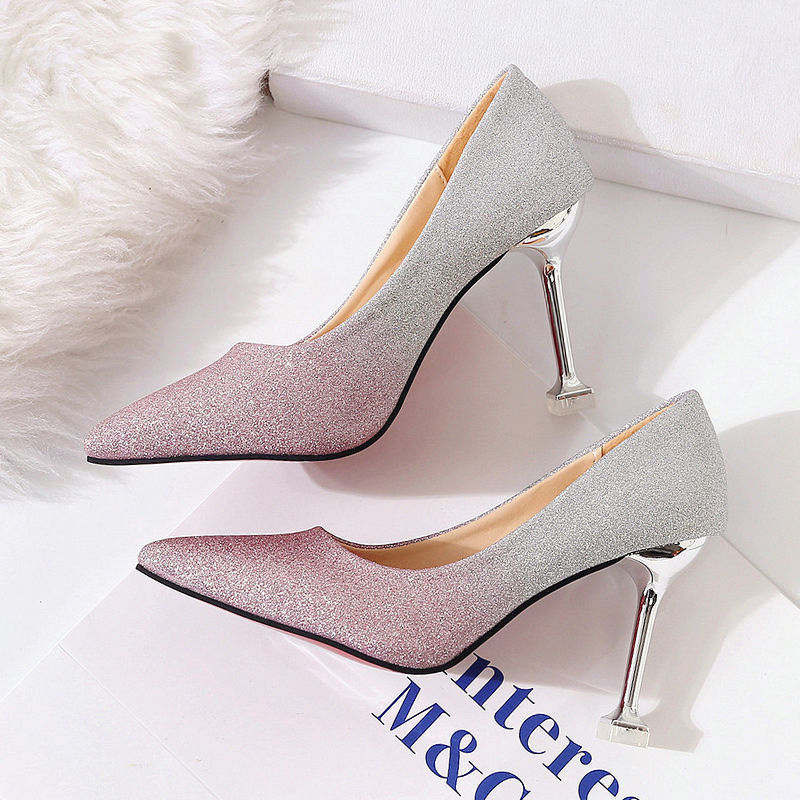 Gradient Sexy Pointed French Stiletto High Heels Limorista