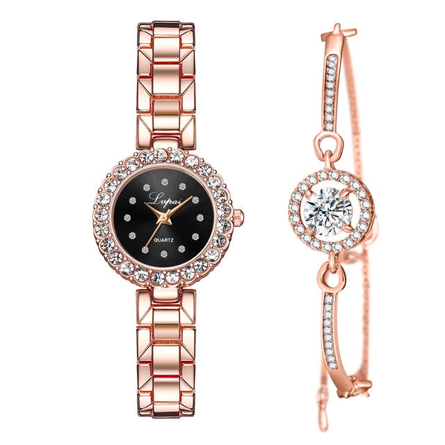 Watches-Set Bangle Clock Bracelet Wrist-Watch Quartz Women Fashion Ladies Brand Luxury Limorista