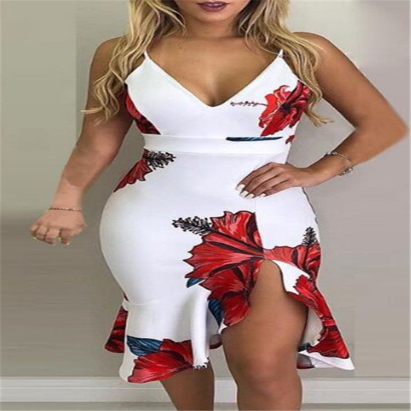 Collage halter irregular skirt dresses Limorista