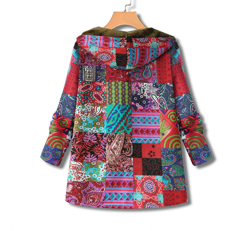 Ethnic style cotton-padded jacket Korean fashion Limorista