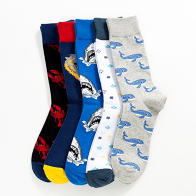 Colorful Mid-calf Couple Casual Cotton Socks Limorista